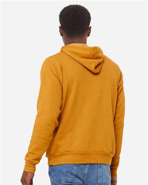 BELLA  CANVAS 3719 Unisex Sponge Fleece Hoodie Sweatshirt - Back view