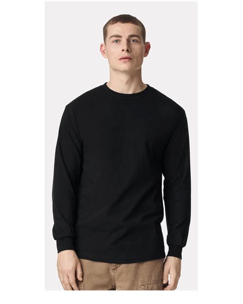 American Apparel 1304 Unisex Heavyweight Cotton Long Sleeve Tee - Front view