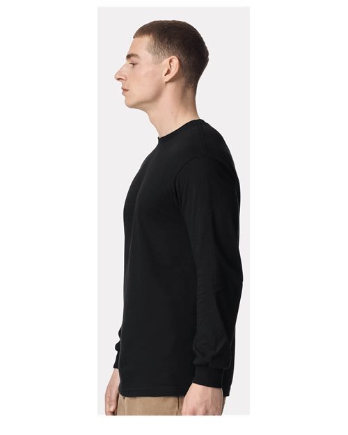 American Apparel 1304 Unisex Heavyweight Cotton Long Sleeve Tee - Side view