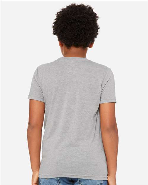BELLA  CANVAS 3413Y Youth Triblend Tee - Back view