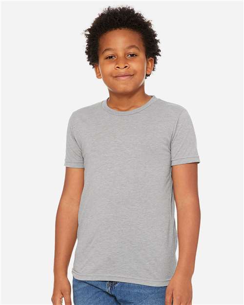 BELLA  CANVAS 3413Y Youth Triblend Tee - Front view
