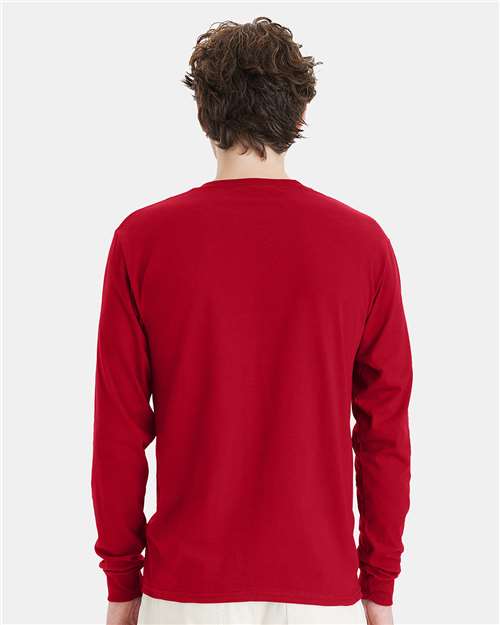 Hanes 5286 Unisex Essential-T Long Sleeve T-Shirt - Back view