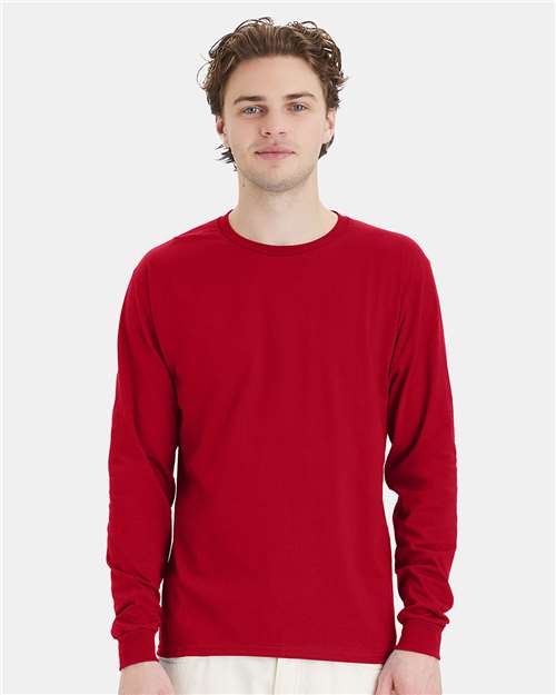 Hanes 5286 Unisex Essential-T Long Sleeve T-Shirt - Front view