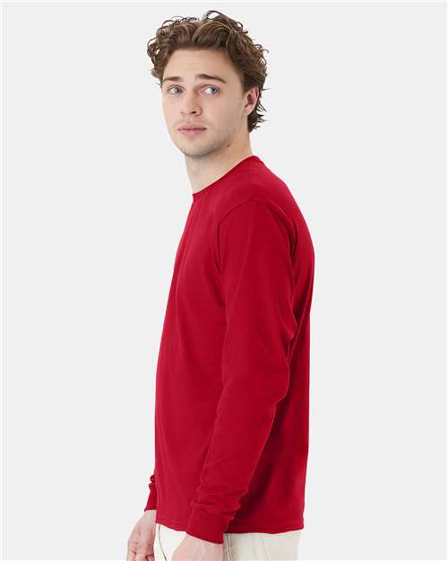 Hanes 5286 Unisex Essential-T Long Sleeve T-Shirt - Side view