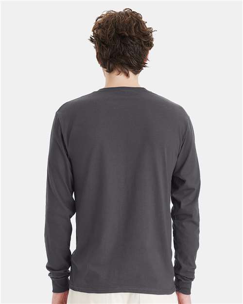 Hanes 5286 Unisex Essential-T Long Sleeve T-Shirt - Back view