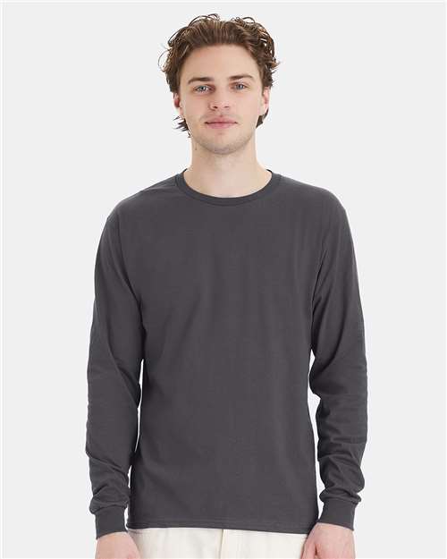 Hanes 5286 Unisex Essential-T Long Sleeve T-Shirt - Front view