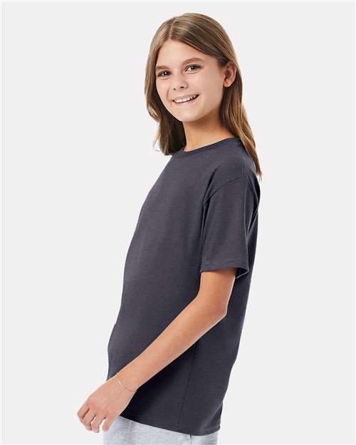 Hanes 498Y Youth Perfect-T T-Shirt - Side view