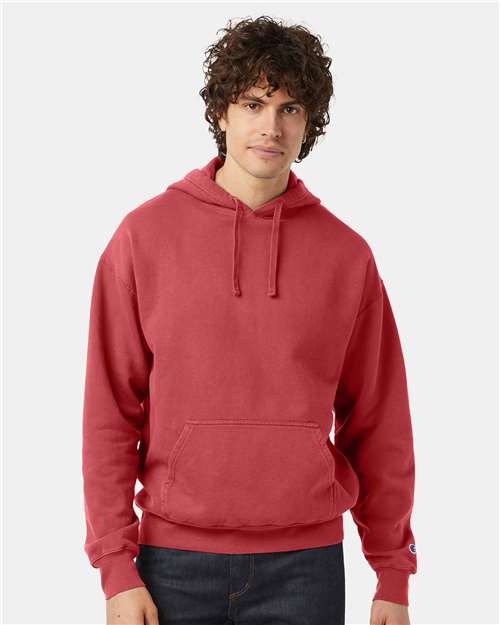 Champion CD450 Unisex Garment-Dyed Hooded Sweatshirt