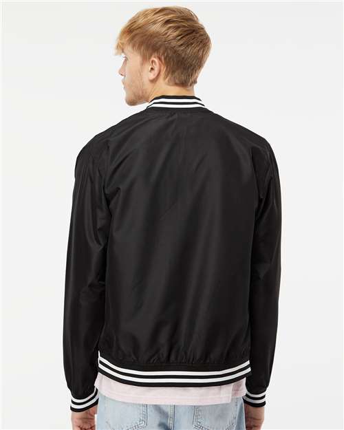 Independent Trading Co. EXP52BMR Unisex Lightweight Bomber Jacket - Back view