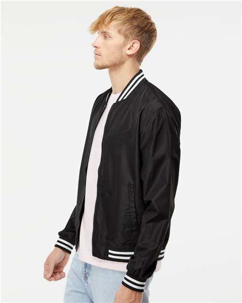 Independent Trading Co. EXP52BMR Unisex Lightweight Bomber Jacket - Side view
