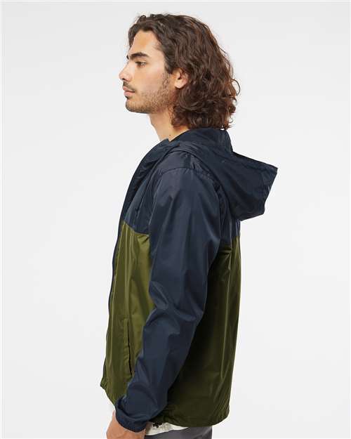 Independent Trading Co. EXP54LWZ Men's Lightweight Windbreaker Full-Zip Jacket - Side view