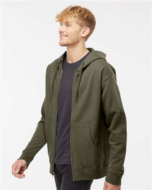 Independent Trading Co. SS4500Z Unisex Midweight Full-Zip Hooded Sweatshirt - Side view