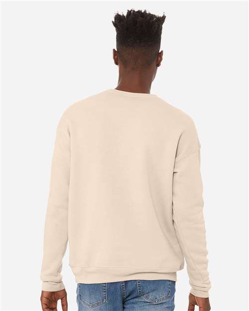BELLA  CANVAS 3945 Unisex Sponge Fleece Drop Shoulder Crewneck Sweatshirt - Back view