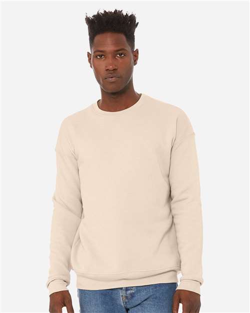 BELLA  CANVAS 3945 Unisex Sponge Fleece Drop Shoulder Crewneck Sweatshirt - Front view
