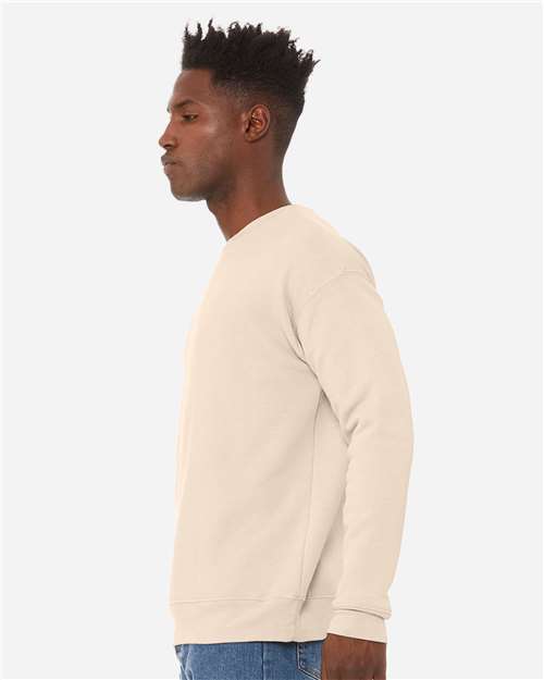 BELLA  CANVAS 3945 Unisex Sponge Fleece Drop Shoulder Crewneck Sweatshirt - Side view