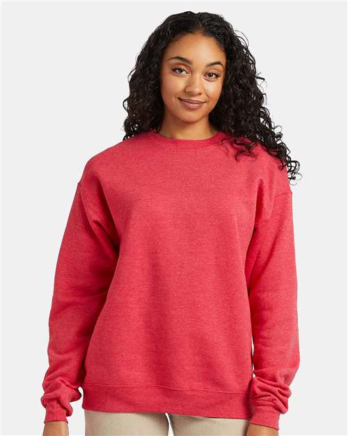 Hanes P160 Unisex EcoSmart? Crewneck Sweatshirt - Front view