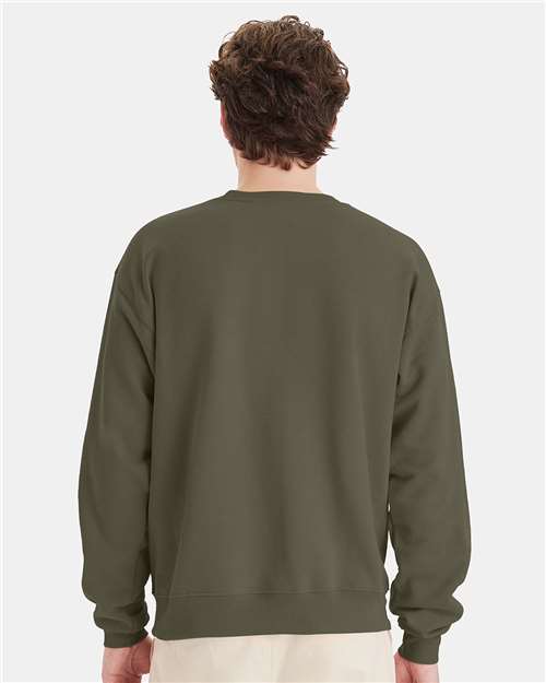 Hanes P160 Unisex EcoSmart? Crewneck Sweatshirt - Back view