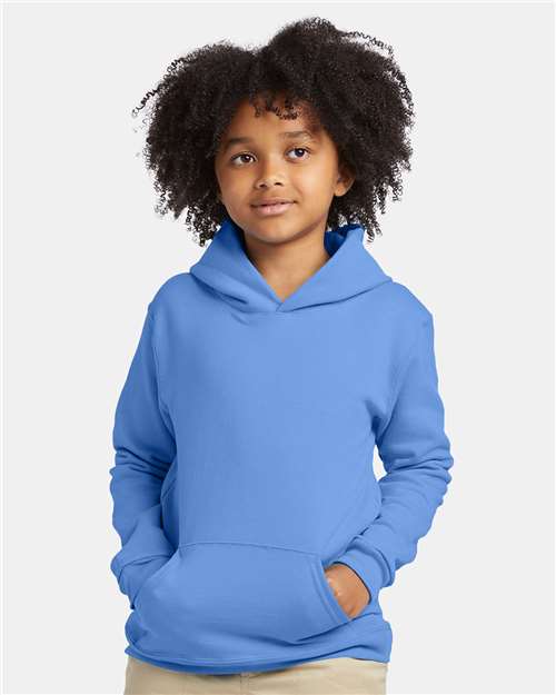 Hanes P473 Youth EcoSmart? Hooded Sweatshirt - Front view