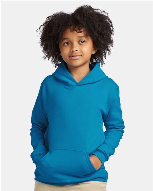 Hanes P473 Youth EcoSmart? Hooded Sweatshirt - Front view