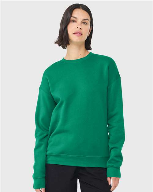BELLA  CANVAS 3945 Unisex Sponge Fleece Drop Shoulder Crewneck Sweatshirt - Front view