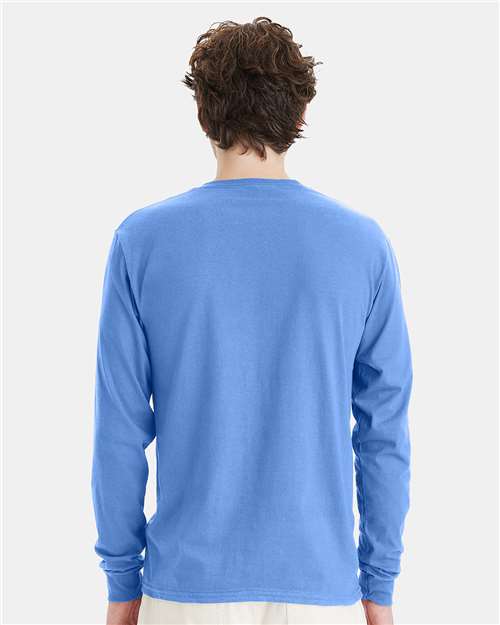 Hanes 5286 Unisex Essential-T Long Sleeve T-Shirt - Back view