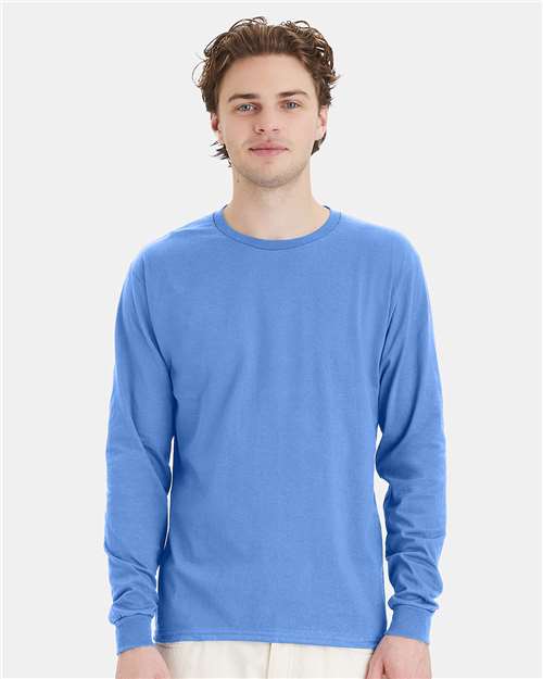 Hanes 5286 Unisex Essential-T Long Sleeve T-Shirt - Front view