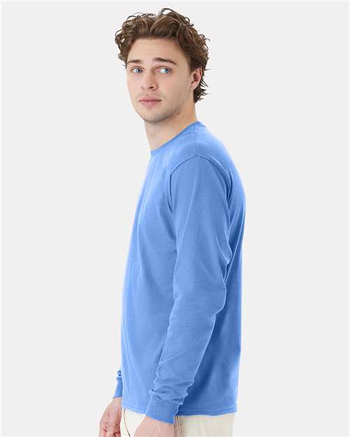 Hanes 5286 Unisex Essential-T Long Sleeve T-Shirt - Side view