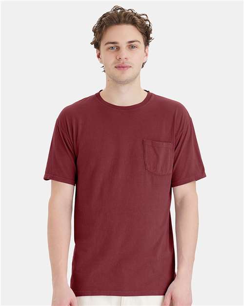 ComfortWash by Hanes GDH150 Unisex Garment-Dyed Pocket T-Shirt - Front view
