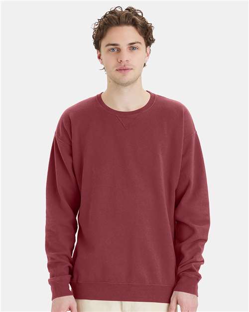 ComfortWash by Hanes GDH400 Unisex Garment-Dyed Crewneck Sweatshirt - Front view