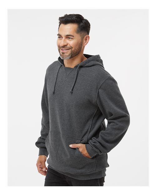 DRI DUCK 7035 Men's Woodland Fleece Hooded Pullover - Side view