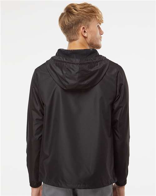 Independent Trading Co. EXP54LWP Unisex Lightweight Quarter-Zip Windbreaker Pullover Jacket - Back view