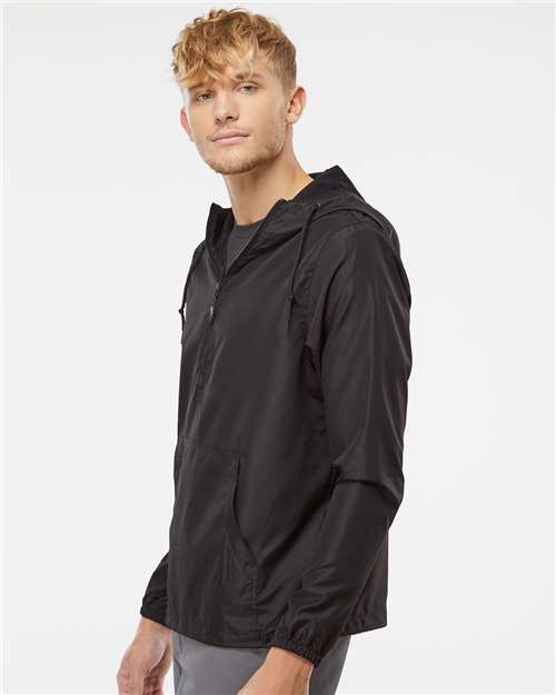 Independent Trading Co. EXP54LWP Unisex Lightweight Quarter-Zip Windbreaker Pullover Jacket - Side view