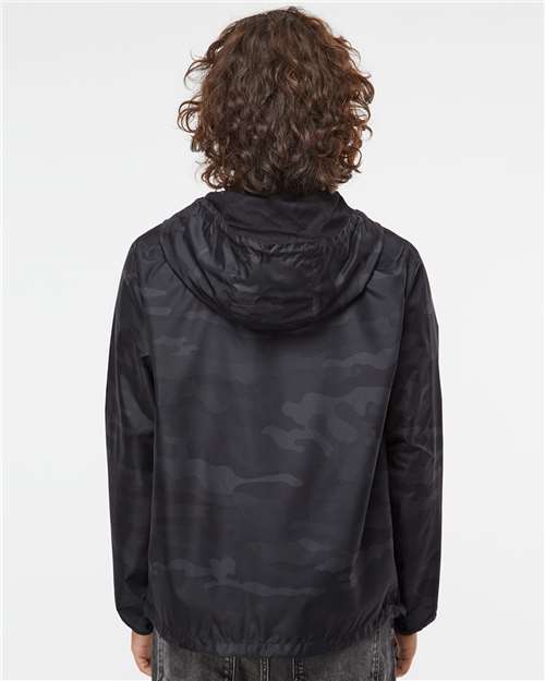 Independent Trading Co. EXP54LWP Unisex Lightweight Quarter-Zip Windbreaker Pullover Jacket - Back view