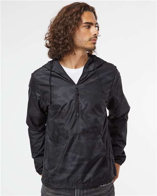 Independent Trading Co. EXP54LWP Unisex Lightweight Quarter-Zip Windbreaker Pullover Jacket - Front view