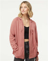 Independent Trading Co. PRM2500Z Women's California Wave Wash Full-Zip Hooded Sweatshirt - Front view