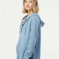 Independent Trading Co. PRM2500Z Women's California Wave Wash Full-Zip Hooded Sweatshirt - Side view