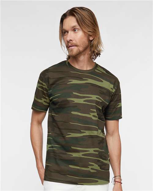 Code Five 3907 Unisex Camo Tee - Front view