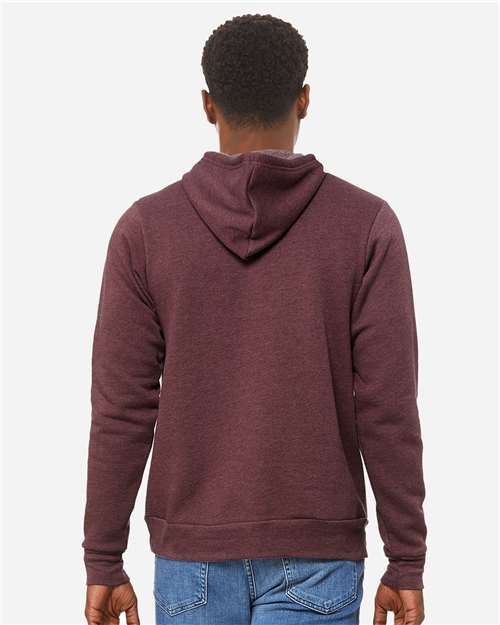 BELLA  CANVAS 3719 Unisex Sponge Fleece Hoodie Sweatshirt - Back view