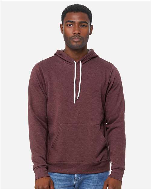 BELLA  CANVAS 3719 Unisex Sponge Fleece Hoodie Sweatshirt - Front view