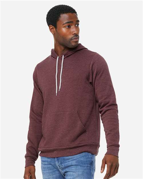 BELLA  CANVAS 3719 Unisex Sponge Fleece Hoodie Sweatshirt - Side view