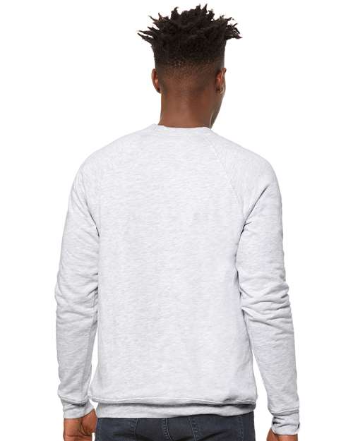 BELLA  CANVAS 3901 Unisex Sponge Fleece Raglan Crewneck Sweatshirt - Back view
