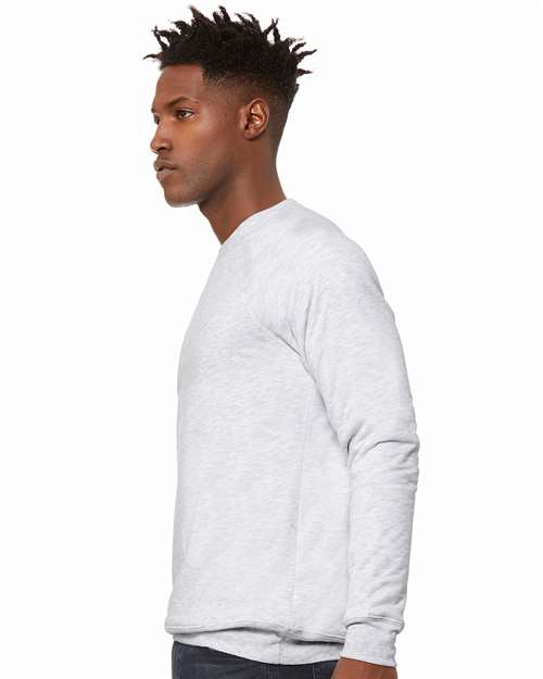 BELLA  CANVAS 3901 Unisex Sponge Fleece Raglan Crewneck Sweatshirt - Side view