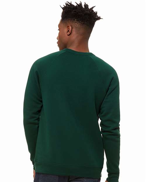 BELLA  CANVAS 3901 Unisex Sponge Fleece Raglan Crewneck Sweatshirt - Back view