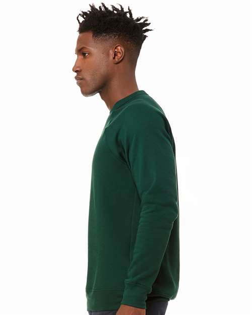 BELLA  CANVAS 3901 Unisex Sponge Fleece Raglan Crewneck Sweatshirt - Side view