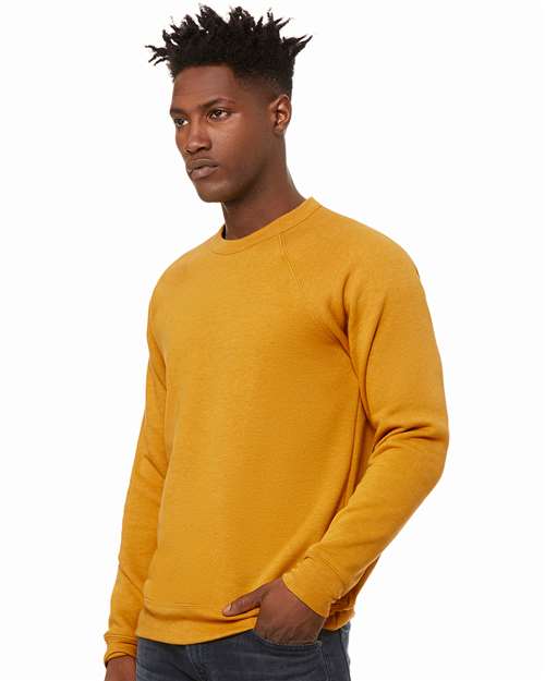 BELLA  CANVAS 3901 Unisex Sponge Fleece Raglan Crewneck Sweatshirt - Side view