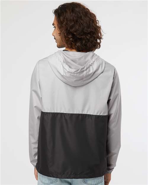Independent Trading Co. EXP54LWP Unisex Lightweight Quarter-Zip Windbreaker Pullover Jacket - Back view