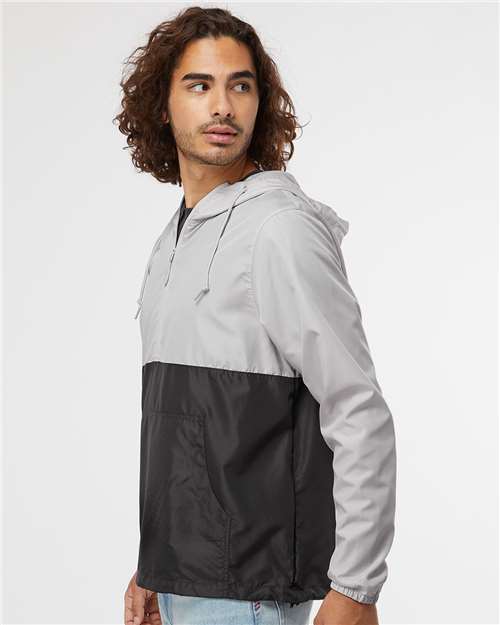 Independent Trading Co. EXP54LWP Unisex Lightweight Quarter-Zip Windbreaker Pullover Jacket - Side view