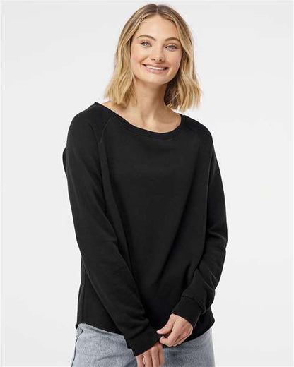 Independent Trading Co. PRM2000 Women's California Wave Wash Crewneck Sweatshirt - Front view