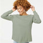 Independent Trading Co. PRM2000 Women's California Wave Wash Crewneck Sweatshirt - Front view