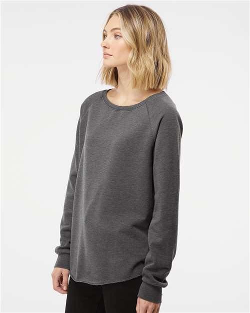 Independent Trading Co. PRM2000 Women's California Wave Wash Crewneck Sweatshirt - Side view